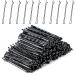 Bobby Pins Black  200pcs 2inch Hair Pins for Women  Girls Adn Kids  Hair Accessories  Bobby Pins Bulk for Hairdressing Salon  Invisible Wave Hairpins for All Hair Types (Black)