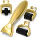 Retoo Dermaroller bart roller for Microneedling Bartwuchs Microneedling Roller with 3 needle length: 0.5 1 1.5mm micronic needles Derma scooter for face body anti-aging anti-folds hair growth