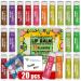 20 Pack Natural Lip Balm Bulk with Vitamin E and Coconut Oil Valentine's Best Choice - Moisturizing Soothing and Repairing Dry and Chapped Lips - 10 Flavors - Non-GMO 1 Count (Pack of 20)