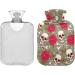 NAANLE Skull Roses Hot Water Bottle | Transparent Heated Bag for Pain Relief & Cold Therapy 1L International Shipping - Buy Online on GoSupps.com
