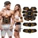 Hongxian ems abdominal muscle trainer abdominal muscle trainer electrically 6 modes & 9 intensities electrical muscle stimulator USB charging can be charged for belly/arm/leg