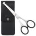 Three swords - rustproof professional nasal scissors nasal hair scissors ear shear earray scissors in synthetic leather etui noses/ear screens