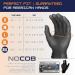 NOCOB Black Nitrile Disposable Gloves - (Raised Diamond Texture Grip) 6 Mil Thickness Latex and Powder Free (XXL 50 count) - Buy Online on GoSupps.com