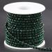 Jerler 10 Yards Crystal Rhinestone Trim SS18/4.0mm Close Chain for Sewing Crafts Ideal Wedding Party DIY Decoration Dark Green 4.0mm