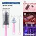 YOTIME Baby Bottle Brush Travel Cleaner Kit - Extendable Silicone Brush, Nipple & Straw Cleaner with Soap Dispenser, Stand and Dust Cap (Pink) - Buy Online on GoSupps.com