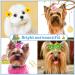 Mruq pet Happy Easter Day Dog Bows 80pcs Holiday Small Pet Dog Hair Bows Bulk Mix Cute Bunny Pattern Dog Flower Bows with Rubber Bands for Festival Puppy Dog Grooming Accessories A308-80 - Buy Online on GoSupps.com