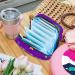 Portable Mardi Gras Carnival Bandage & Menstrual Cup Storage Bag for Women & Teens - Stylish Zipper Pocket - Buy Online on GoSupps.com