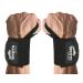 Spinto Fitness Lifting Wrist Wraps for Weightlifting Men, Women, Heavy Duty 18 Professional Grade Weight Lifting Wrist Wraps Black