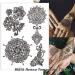 Black Henna Temporary Tattoo Stickers - Lace Pattern Body Art Design for Women - Waterproof and Sexy Mandala Flower Fake Tattoos - 6 Sheets - Buy Online on GoSupps.com