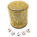 Thy Collectibles Dice Cup with 5 Dices - Professional PU Leather Dice Shaker Set for Yahtzee, Craps, Backgammon - Golden - Buy Online on GoSupps.com