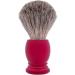 Plisson Shaving Brush - Size 12 Pearl Red Acetate Handle Russian Gray Roof Hair - Premium Wet Shaving Tool Made in France - Buy Online on GoSupps.com