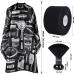 Barber Hair Cutting Cape Set with Adjustable Neck Size - Neck Strips and Duster Included | 55.1 x 47.2 - Buy Online on GoSupps.com