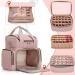LUXJA Nail Polish Organizer Holds 48 Bottles and a Nail Lamp - Pale Rose | Patent Pending Design with Removable Bags and Tools Storage Pockets - Buy Online on GoSupps.com