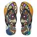 Mnsruu Day of the Dead Skull Mexico Water Colors Flop Flops Flop Flip Home Slippers Hotel Spa Bedroom Travel for Men Women Large Multi -Color