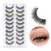 MilyBest 10 Pairs Asian Spiky Anime Mink Cat Eye False Eyelashes | Fluffy Wispy Clear Band for Natural Look & Extensions Pack A-Chic - 18MM - Buy Online on GoSupps.com