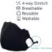 Kids 3D Face Mask - Washable & Reusable Black with Adjustable Earloop | International Shipping Available - Buy Online on GoSupps.com