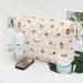 Floral Cotton Travel Toiletry Bag - Portable Makeup Storage for Women/Girls (Pink) - Buy Online on GoSupps.com