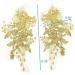 2pcs Gold Flower Embroidery Lace Applique Sew on Patches for Wedding Dress & Costume DIY - Buy Online on GoSupps.com