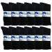 Yacht&Smith Diabetic Socks for Women Superior Comfort Loose Fit Neuropathy Edema One Size 12 Pairs Black