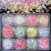 LoveOurHome 24 Box Iridescent Glitters Powder Pigment Nail Decorations for Resin Epoxy Crafts & Makeup - Chunky Flakes, Sequins & Hexagon Accessories for Festival, Body, Acrylic Nails Design - Buy Online on GoSupps.com