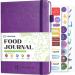 EPEWIZD Food Journal Meal Planner Weight Loss Journal for Women Men Daily Food Wellness Diary to Count Calories Nutrient Intake Track Health Achieve Diet Fitness Goals (A5 size)-Purple
