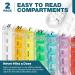 Weekly Pill Organizer Set - 2 Pack Daily & Weekly Pill Planner for Medications & Vitamins | AM/PM Compartments - Ideal for Travel & Easy Organization - Buy Online on GoSupps.com