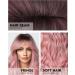 Wokestar Long Pink Synthetic Hair Wig with Curtain Fringe for Women - Buy Online on GoSupps.com