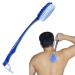 Bath Brush 14" Long Shower Body Back Scrubber Massager (Blue)
