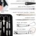 3 Swords Germany - brand quality 8 piece manicure pedicure grooming kit set for professional finger & toe nail care scissors clipper fashion leather case in gift box Made by 3 Swords (522016) BLACK - OSTRICH IMITATION - Buy Online on GoSupps.com