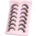False Eyelashes Wispy Cat Eye Lashes Russian Strip Lashes That Look Like Extensions Fox Eye Lashes D Curl Fake Lashes Pack 7 Pairs by Goddvenus E-cat eye - Buy Online on GoSupps.com