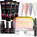 Poly Nail Gel Kit with UV Lamp and Slip Solution - All-in-One Manicure Travel Kit - Buy Online on GoSupps.com
