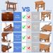 ETECHMART 2-Tier Bamboo Shower Bench 24 Inch Spa Stool with Storage Shelf - Brown - Buy Online on GoSupps.com