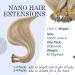 RUNATURE Nano Hair Extensions - Brown Highlight Blonde - 22 Inch 50g - Human Hair Nano Beads - Nano Ring Extensions - #8P60 - Buy Online on GoSupps.com