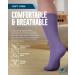 Doctor's Select Diabetic Socks for Women and Men - 4 Pairs Non Binding Diabetic Socks in Large Sizes - Light Blue, Blue, Purple, Pink - Buy Online on GoSupps.com
