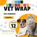 Vet Wrap Self Adhesive Bandage 5cm x 4.5m - Cohesive Tape for Pets & Sports (12 Pack) - Buy Online on GoSupps.com