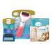 Amope Pedi Perfect Spa Experience Pampering Pack containing an electronic foot file, 2 pairs of macadamia oil foot masks and 2 refills (Packaging May Vary) 2 Count (Pack of 1)