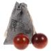 1 set of handball massage balls Relaxing handballs made of wood massage ball Hand training balls Outdoor handmade devices Foot sole wooden ball sport ball gymnasium ball handicrafts fabric