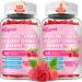 2 Pack Magnesium L-Threonate Gummies 1200MG, Magnesium Threonate Supplement for Kids & Adults, Support Cognitive Function, Brain & Nerves Health, Relaxation, Zzz, Raspberry Flavor, 120 Count 60 Count (Pack of 2)