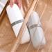 Travel Toothbrush Set - 2 Plastic Toothbrush Mugs & Cases for Camping School & Business Trips - Portable Blue & White Travel Essentials - Buy Online on GoSupps.com