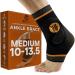 Compression Ankle Brace with Silicone Ankle Support and Copper - Plantar Fasciitis Brace for Foot Pain & Achilles Tendonitis Relief - Ankle Brace for Women & Men - Medium Size Medium 1