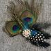 Charming Peacock Feather Hair Clip | Retro Party Accessory & Bridesmaid Gift | Stylish Hair Accessory (10-15 cm) - Buy Online on GoSupps.com