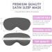 Satin White Eye Mask Sleep - Super Soft with Strap for Nap and Relaxation - Buy Online on GoSupps.com