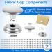 Marine Grade Stainless Steel Snap Button Kit - 228 Piece Set for DIY Canvas, Leather, and Upholstery Repair | Snap Tools and Fabric Base Components Included - Buy Online on GoSupps.com