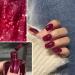 Red Pearl Metal Nail Polish Metallic Shell Glitter Holographic No Need UV Shimmering Long Lasting Large Volume 12ML Pearlescent Nail Polish DIY Art Manicure at Home Gift for Women & Girls - Buy Online on GoSupps.com