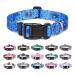 Mercano Dog Halison Complaint soft nylon comfort & robust patterned dog collar for small medium -sized dog puppies (L Ocean) l ocean