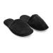 Arus Men's Cotton Slippers Turkish Terry Cloth for Spa and Bath Black Medium Wide