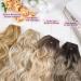Invisible Wire Hair Extensions - Thinner Softer Lace Weft, Adjustable Size, Removable Clips, Wavy Hairpiece for Women 12 Inch - Ash Blonde Highlights - Buy Online on GoSupps.com