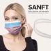 HARD Rainbow Macadamia Disposable Face Masks - 50 pcs | Made in Germany | Type IIR & CE Certified | Triple Layer Filtration | Elastic Earloops | Breathable & 99.78% Filtration Efficiency - Buy Online on GoSupps.com