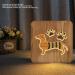 BAOFUYA Dog Shape 3D Wooden Lamp Wood Carving Lamp Dog Night Light 360 Degrees Irradiation Angle 3D Dog Wooden Lamp for Bedroom Living Room Study - Buy Online on GoSupps.com