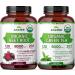 Zazzee Herbal Antioxidant Fitness Support Bundle | 20:1 Organic Green Tea and Beet Root Extract Capsules | Non-GMO Vegan & ISO Lab Tested (120 Servings Each)